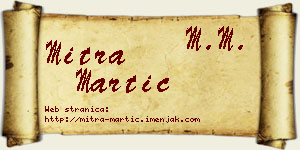 Mitra Martić vizit kartica